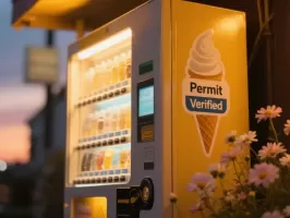 ¿Necesito un permiso para una máquina expendedora de helados en NJ?